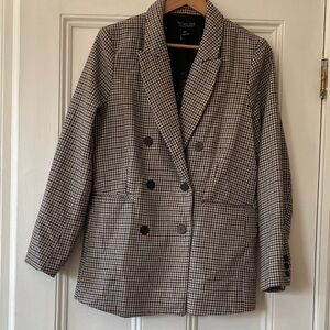 Rachel Zoe Black and White Houndstooth Blazer